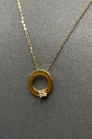 طقم دائرة ذهب تصميم الماس عيار 21 وزن 4.9 جرام