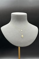 عقد دورين معين ذهب تصميم الماس عيار 18 وزن 1.1 جرا...