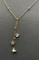 طقم متعدد الاشكال ذهب مع صدف ابيض عيار 18 وزن 6.6...