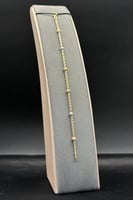 اسوارة مجدول مع كور ملونه ذهب صافي ايطالي عيار 18...