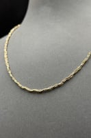 عقد مع اسوارة ذهب صافي ايطالي عيار 18 وزن 9.9 جرام