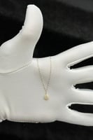 عقد دمعة ذهب تصميم الماس عيار 18 وزن 0.5 جرام