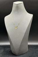 عقد كور مع قلب ذهب صافي ايطالي عيار 18 وزن من 0.9...