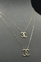 عقد ذهب ناعم عيار 18 دورين وزن 1 جرام