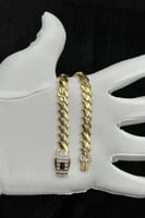 اسوارة جنزير ( حجم كبير ) ذهب تصميم الماس عيار 18...