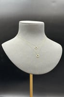 عقد دورين مسمار ذهب تصميم الماس عيار 18 وزن 0.9 جر...