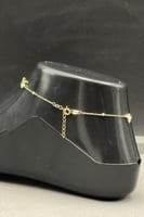 خلخال فراشة ذهب مع صدف ابيض عيار 18 وزن 2.1 جرام