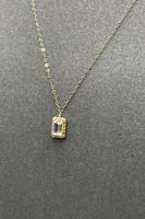 طقم مربع باقيت ذهب تصميم الماس