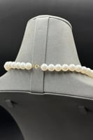 عقد لؤلؤ مع ذهب عيار 18 وزن 0.16 جرام