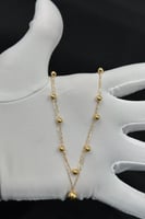 عقد دورين كرات ذهب صافي عيار 21 وزن 1.3 جرام