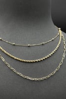 عقد متعدد الاشكال ثلاثة ادوار ذهب صافي ايطالي عيار...