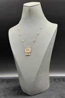 عقد شناف ذهب مع لؤلؤ عيار 18 وزن 3.3 جرام