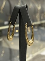 حلق مستطيل ذهب صافي