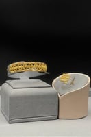 اسوارة مع خاتم كور ذهب صافي عيار 21 وزن 13.4 جرام