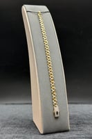 اسوارة جنزير ( حجم صغير ) ذهب تصميم الماس عيار 18...