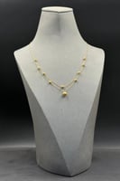 عقد دورين كرات ذهب صافي عيار 21 وزن 1.3 جرام