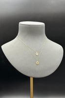 عقد دورين ذهب تصميم الماس عيار 18 وزن 1.1 جرام