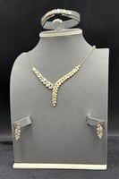 طقم ذهب ناعم عيار 18 همس الأوراق وزن 11.4 جرام