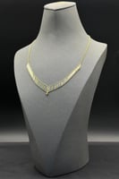 عقد السلالم ذهب صافي ايطالي عيار 18 وزن من 7.5 الى...