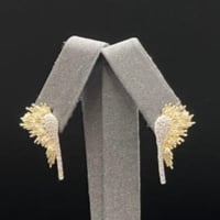 حلق ذهب تصميم الماس