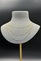 عقد كور ثلاثة ادوار ذهب تصميم ايطالي عيار 18 وزن م...