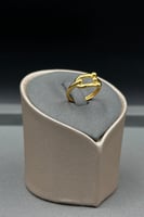 خاتم جنزير ذهب صافي عيار 21 وزن 1.5 جرام