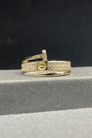 دبله مسمار ذهب تصميم الماس عيار 18 وزن من 1.8 الى...