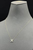 عقد زهره ذهب تصميم الماس عيار 18 وزن 0.6 جرام