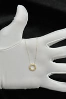 عقد دائري ذهب تصميم الماس عيار 18 وزن 0.9 جرام