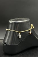 خلخال شمس ونجمة ذهب صافي ايطالي عيار 18 وزن 4.5 جر...