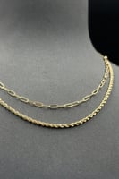 عقد دورين مجدول ذهب صافي ايطالي عيار 18 وزن من 4 ا...