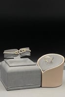 اسوارة مع خاتم ذهب تصميم دائرة الالماسي