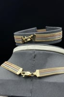 طقم فلات ذهب صافي ايطالي عيار 18 وزن 25.8 جرام