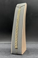 اسوارة جنزير ذهب عيار 18 بتصميم الماس وزن 13.9 جرا...