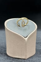 خاتم مستطيل ذهب تصميم الماس عيار 18 وزن من 2.8 الى...