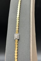 اسوارة دوائر ذهب مع باقيت تصميم الماس عيار 18 وزن...