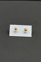 حلق طبي ذهب مع لؤلؤ تصميم الماس عيار 18