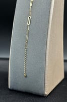 اسوارة قلب مع مستطيلات ذهب صافي عيار 18 وزن 0.9 جر...