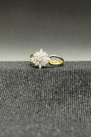 خاتم ذهب تصميم الماس عيار 18 وزن 1.5 جرام