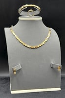 طقم ذهب عيار 21 رونق الدوائر وزن 17 جرام