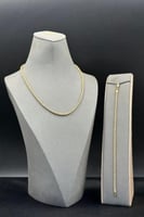 عقد مع اسوارة كور ذهب صافي ملون عيار 18 وزن 18.9 ج...