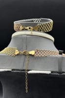 طقم ذهب للعروس عيار 18 نسيج الهيبة وزن 38 جرام