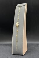 طقم زهرة شوطين ذهب تصميم الماس عيار 18 وزن 13.3 جر...