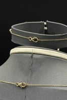 طقم جنزير ذهب تصميم الماس عيار 18 وزن 16.8 جرام