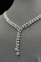 طقم ذهب ابيض تصميم الماس عيار 18 وزن 12.3 جرام