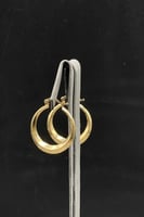 حلق دائري ذهب صافي ايطالي عيار 18 وزن 3.5 جرام