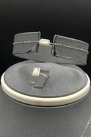 طقم مربع باقيت ذهب تصميم الماس