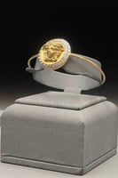 اسوارة مع خاتم ذهب صافي عيار 18 وزن 15.6 جرام