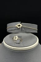 طقم ذهب تصميم الماس عيار 18 وزن 10.3 جرام