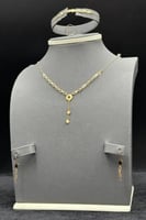 طقم دائري ذهب صافي عيار 21 وزن من 2 الى 2.1 جرام